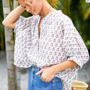 Emerson Fry Mandarin Collar Blouse One Size